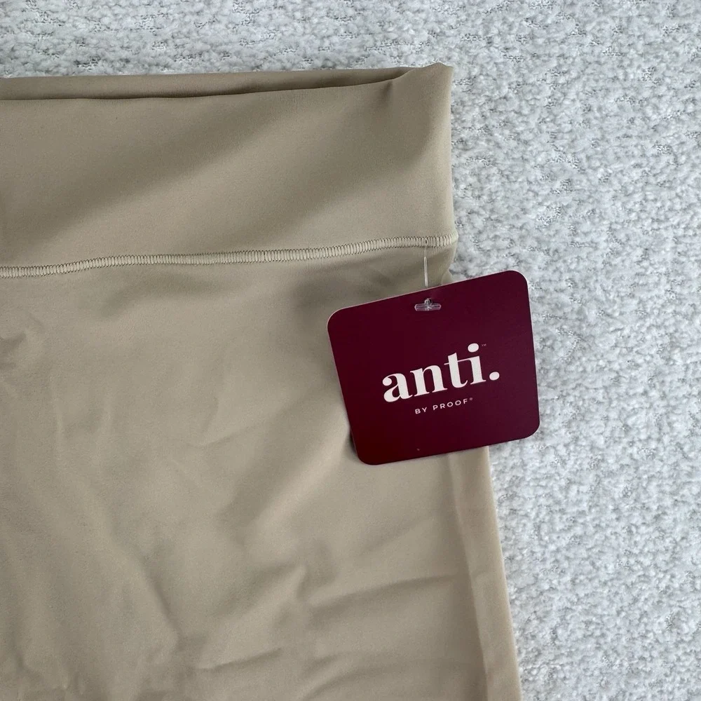 Anti X Proof High Waist Smoothing Slip Shorts Size Small Oatmeal Tan